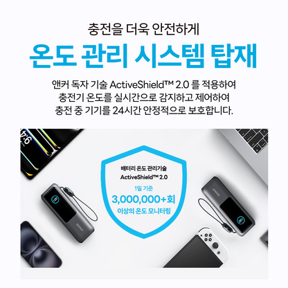 앤커 랩탑 파워뱅크 25000mAh 165W 보조배터리 (C타입 케이블 일체형) A1695